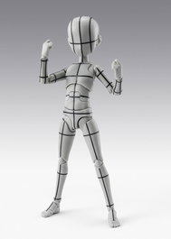 Tamashii Nations Body-kun Ken Sugimori Edition Wireframe Gray Color Ver.
