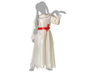 Déguisement Halloween Fille 7-9 Ans, Costume Porcelaine Poupée Blanche à Volants et Ceinture Rouge, Composition Polyester, Fermeture Velcro