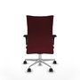 Piqueras Y Crespo Silla Albacete confidente, Similpiel Granate, Mécanisme Sincro, Base Aluminium