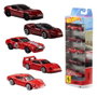 Mattel Hot Wheels Pack de 5 véhicules Ferrari 1:64