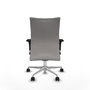 Piqueras Y Crespo Chaise de bureau Albacete, mécanisme synchrone, blanc, simili-cuir, base aluminium