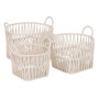 Lot de paniers Blanc Corde 38 x 38 x 32 cm (3 Pièces)