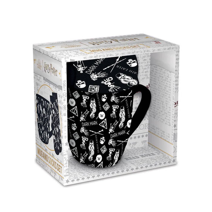 PYRAMID Set Tasse et Chaussettes Harry Potter - Tasse 315ml en Céramique, Lavable, Chaussettes Taille 36-41