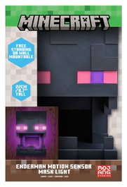 Paladone Products Minecraft Lampe Enderman Mask avec Capteur de Mouvement 25 cm