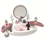 Smoby - My Beauty Studio - Coiffeuse Enfant avec Miroir Amovible, Étagères Rotatives et 15 Accessoires de Maquillage Factice - Jouet en Matière Recyclée - Dès 3 Ans