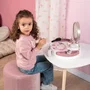 Smoby - My Beauty Studio - Coiffeuse Enfant avec Miroir Amovible, Étagères Rotatives et 15 Accessoires de Maquillage Factice - Jouet en Matière Recyclée - Dès 3 Ans