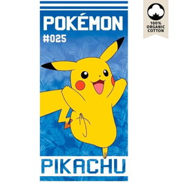 Nintendo - Serviette de bain Pikachu Pokemon en coton 100%, Dimensions 140x70 cm, Grammage 320g