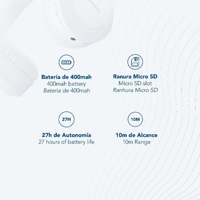 Casque Bluetooth à Bandeau Daewoo DW2018 Blanc