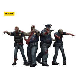 Joy Toy (CN) Zombie pack 4 figurines Dark Source Police (Mâle) 8 cm