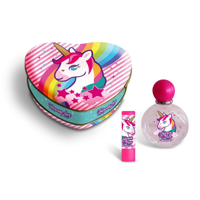 Lorenay Coffret Eau de Toilette Unicorn avec Étui Métallique en Forme de Cœur Lorenay Coffret Eau de Toilette Unicorn avec Étui Métallique en Forme de Cœur