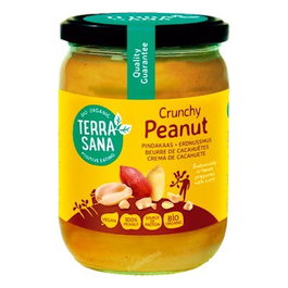 TERRASANA Crème de cacahuète crunchy sans sel BIO 500g