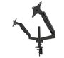 B-Tech BT7352 Flex Duo Support de Bureau Articulé Double Écran à Bras - Montage sans Outils, Gestion de Câbles, Hauteur et Inclinaison Réglables