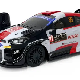 MONDO MOTORS Voiture Télécommandée Toyota GR Yaris WRC - Échelle 1:14 (28 cm) - Radiocommande 2.4 GHz avec Carrosserie Lexan Résistante pour Rallye