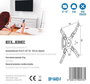 Elbe SP-1443-F Support mural fixe pour téléviseurs 14 à 43 pouces, compatible VESA jusqu'à 200x200, charge max 15 kg, couleur noir