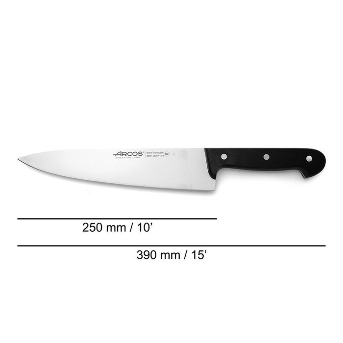 Couteau de cuisine Arcos serie universal Noir Acier 25 cm Couteau de cuisine Arcos serie universal Noir Acier 25 cm