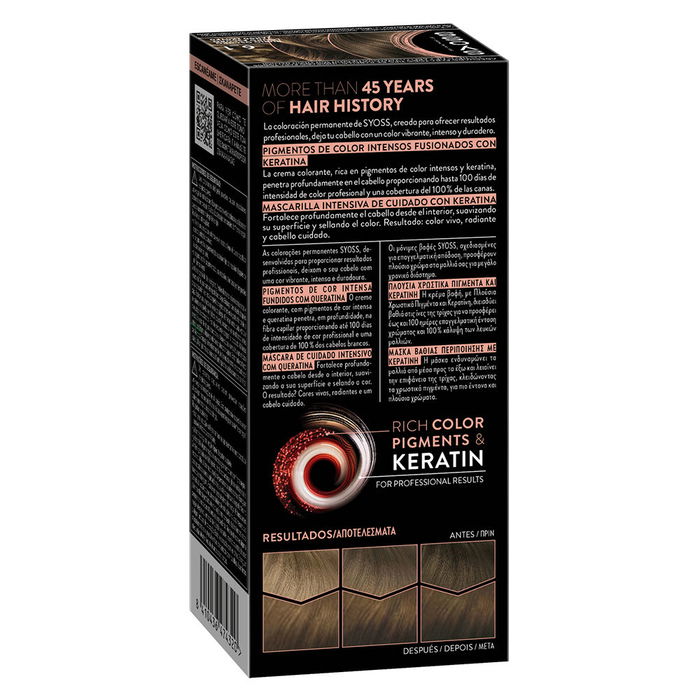 Syoss Coloration Permanente #6.1 Rubio Oscuro - Kératine, 1 unité