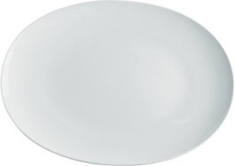Alessi Plat de service ovale Mami en porcelaine blanche SG53/22 38
