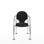 Piqueras Y Crespo Chaise Hellín Noir avec Bras Fixes