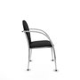 Piqueras Y Crespo Chaise Hellín Noir avec Bras Fixes