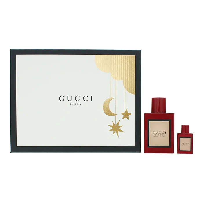 Gucci Coffret Bloom Ambrosia Di Fiori Intense Eau de Parfum pour femme, 50 ml + 5 ml miniature Gucci Coffret Bloom Ambrosia Di Fiori Intense Eau de Parfum pour femme, 50 ml + 5 ml miniature