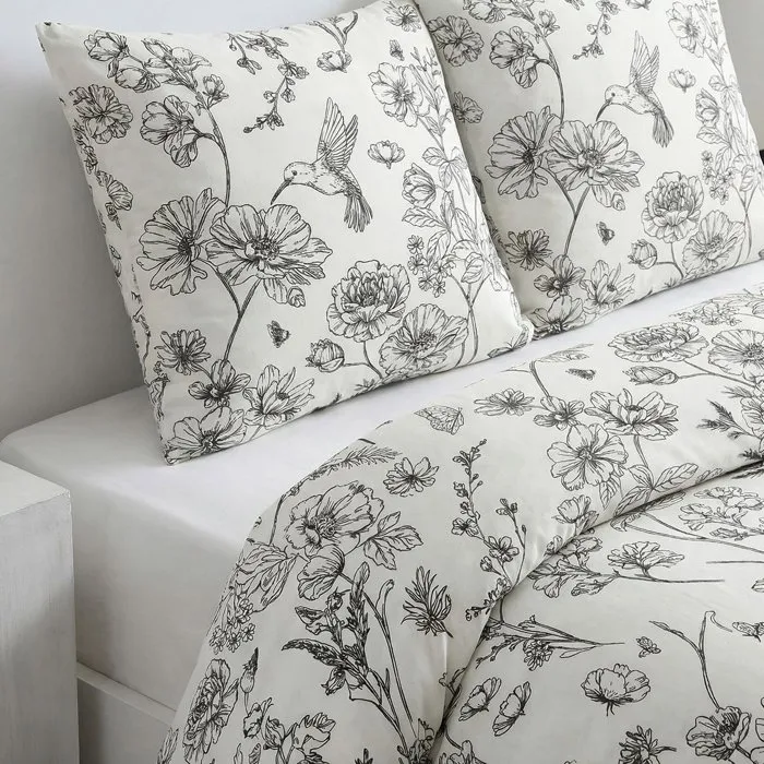 Today Parure de lit imprimé floral blanc 260 x 240 cm Today Parure de lit imprimé floral blanc 260 x 240 cm
