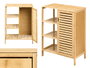 Berilo Meuble avec Porte Latérale 4 Étagères Bambou 60x85x33 cm