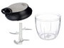 Kinvara Hachoir Manuel avec Couvercle en Acier, 5 Lames, 13.5x15x12cm - Plastique, Métal - Transparent et Noir (Set de 12)