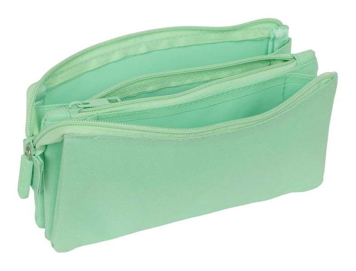 Kappa Basics Portatodo Triple "Menta" 22x12x3 cm, Set de rangement pour enfant à partir de 3 ans