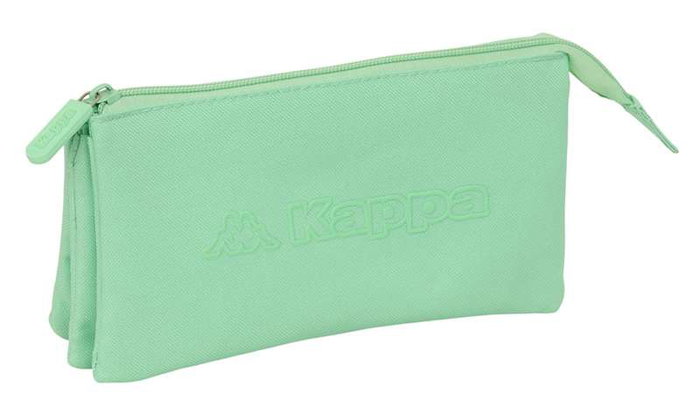 Kappa Basics Portatodo Triple "Menta" 22x12x3 cm, Set de rangement pour enfant à partir de 3 ans