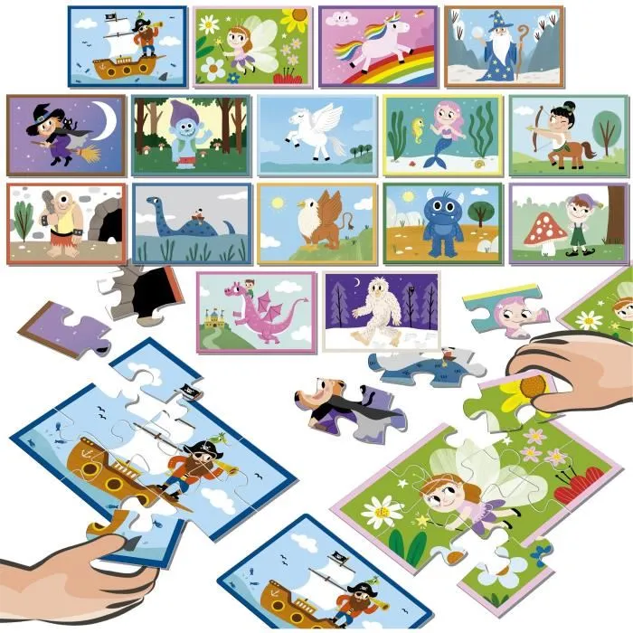 Educa - Puzzle Battle Jr Fantasy - 16 pièces, thème fantastique - Pour enfants à partir de 4 ans