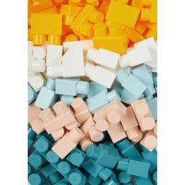 Ecoiffier Baril de rangement avec 50 briques colorées
