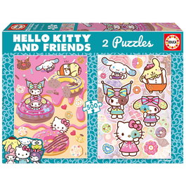 Educa Puzzle 2 x 500 Pièces Hello Kitty 20587 - Puzzle Double pour Adultes et Adolescents (+12 Ans)