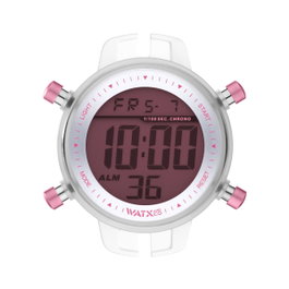 Watxandco RWA1099 Montre Digitale Rose et Transparente