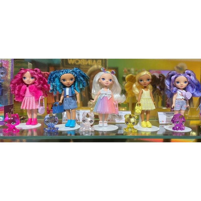 Rainbow High Littles Poupée 15cm avec animal de compagnie - Rose