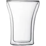 Bodum - Set de 2 Verres Double Paroi Assam - 0.25 L - Transparent - Verre Borosilicate Résistant à la Chaleur - Sans Condensation - Pour Boissons Chaudes et Froides