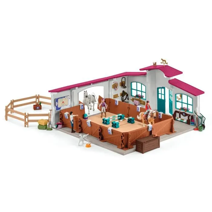 Schleich 42639 Horse Club - Grand Manège Équestre, Coffret Figurines et Accessoires pour Enfants dès 5 Ans