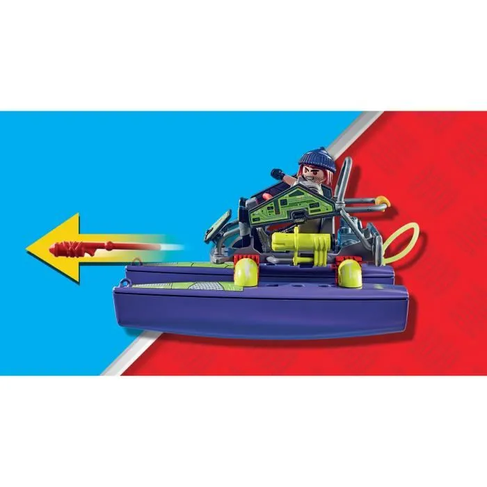 Playmobil 71147 - Quad Transformable de Bandit, Unité d'Élite Police City Action, avec Personnage et Roues Amovibles, À partir de 5 Ans