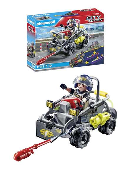 Playmobil Quad multiterrain transformable Forces Spéciales City Action