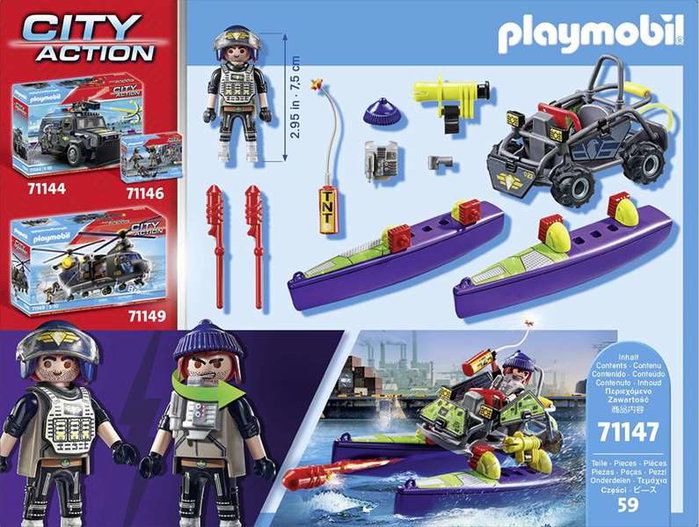 Playmobil Quad multiterrain transformable Forces Spéciales City Action