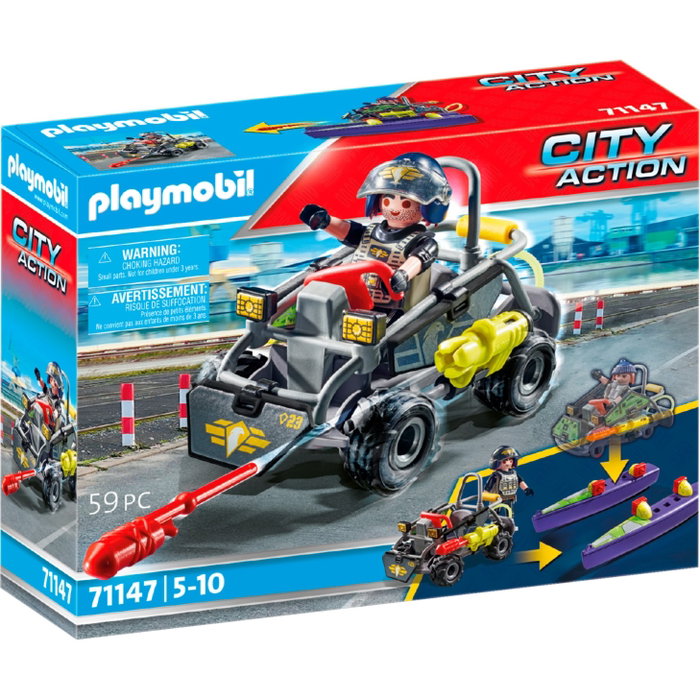 Playmobil Quad transformable de bandit City Action