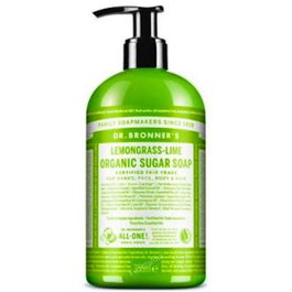 Dr Bronner's Savon de Sucre 4 en 1 Lemongrass Lime 355 ml