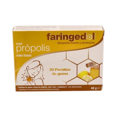 Faringedol Faringedol Sabor Limon Miel 20 Pastilles Gomme Faringedol Faringedol Sabor Limon Miel 20 Pastilles Gomme