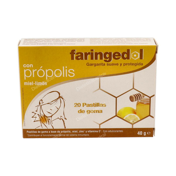 Faringedol Faringedol Sabor Limon Miel 20 Pastilles Gomme Faringedol Faringedol Sabor Limon Miel 20 Pastilles Gomme