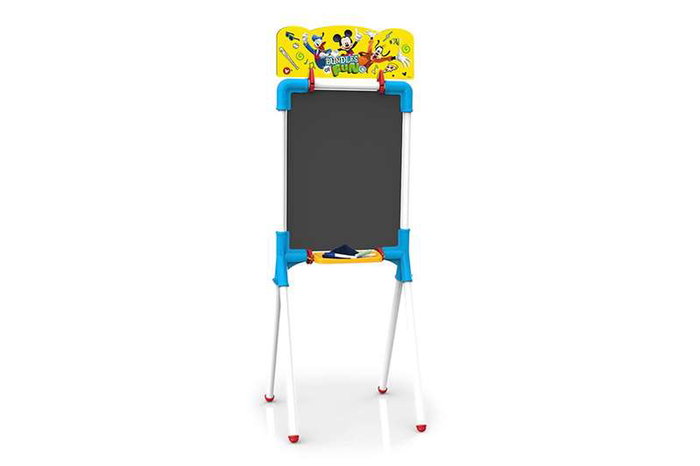 Chicos Pizarra Mickey Reversible Tableau à Craie et Magnétique pour Enfants 37 x 32 x 98 cm avec 12 Accessoires