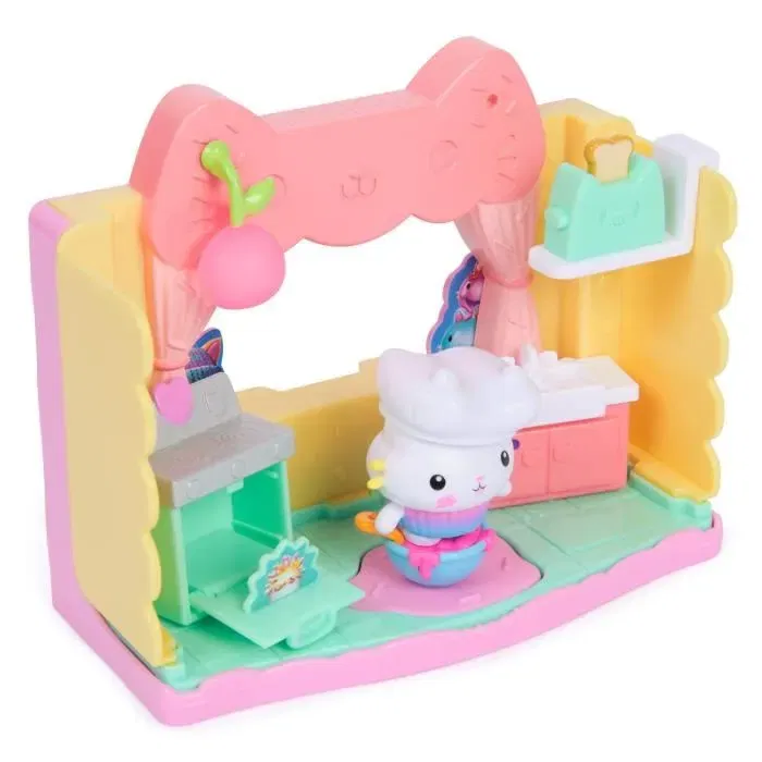 SpinMaster - Playset Cuisine Deluxe - Gabby et la Maison Magique - Figurine Chat et Accessoires - Dès 3 ans