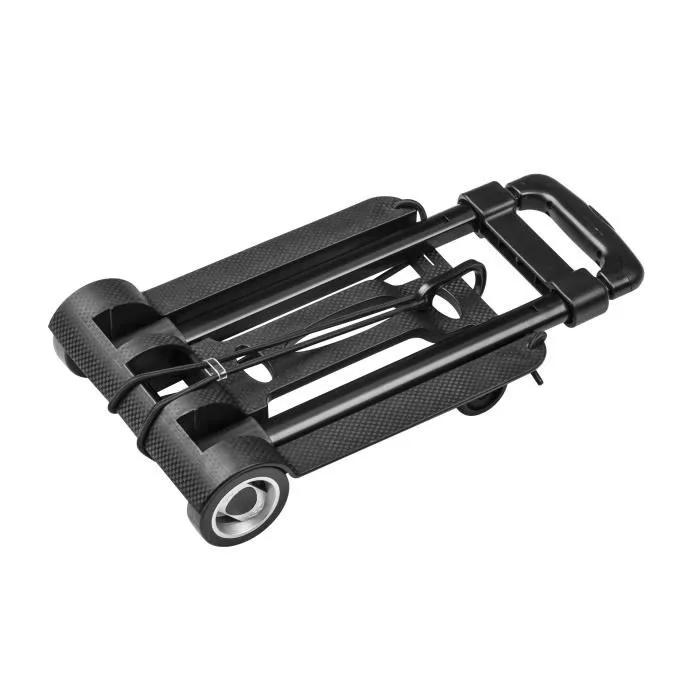 Meister MEISTER Mini Diable Pliable Transport - Capacité 45 kg, Roues Caoutchouc 150 mm, Poignée Télescopique Aluminium, Acier