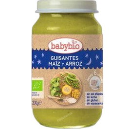 BABYBIO Buenas Noches Petits pois, maïs et riz 200g