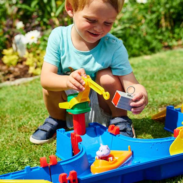 Smoby Aquaplay Megalockbox - Coffret de jeu aquatique en plastique pour enfants dès 3 ans - Version langues espagnol et portugais
