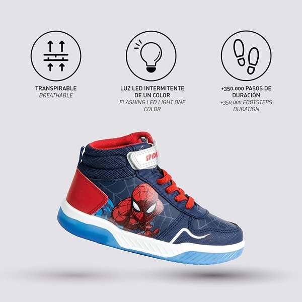 Cerdá Chaussures De Sport Enfant Spiderman T032 - Semelle PVC avec Lumières, Taille 32, Bleu Foncé Cerdá Chaussures De Sport Enfant Spiderman T032 - Semelle PVC avec Lumières, Taille 32, Bleu Foncé