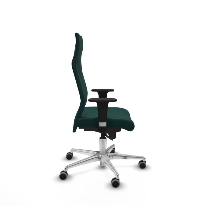 Piqueras Y Crespo Sillón Albacete Vert Bouteille avec Mécanisme Synchrone et Base Aluminium